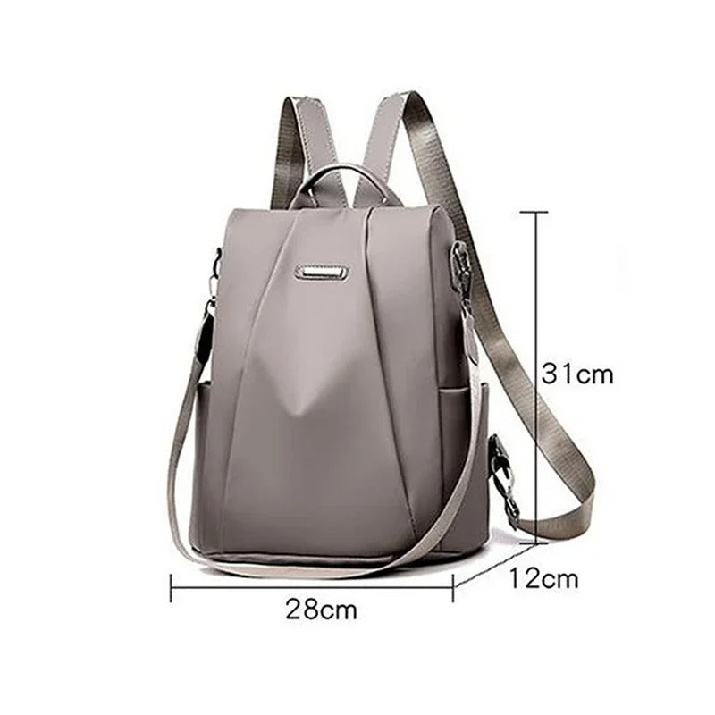Vanntett nylon ryggsekk for kvinner