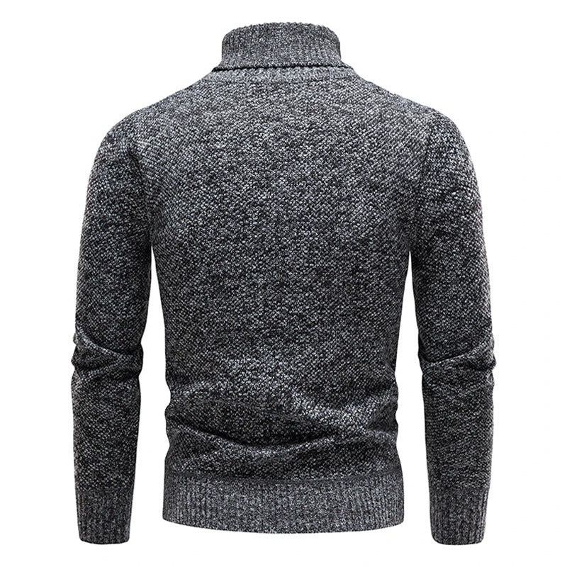 Fleece-genser med rullekrage for menn