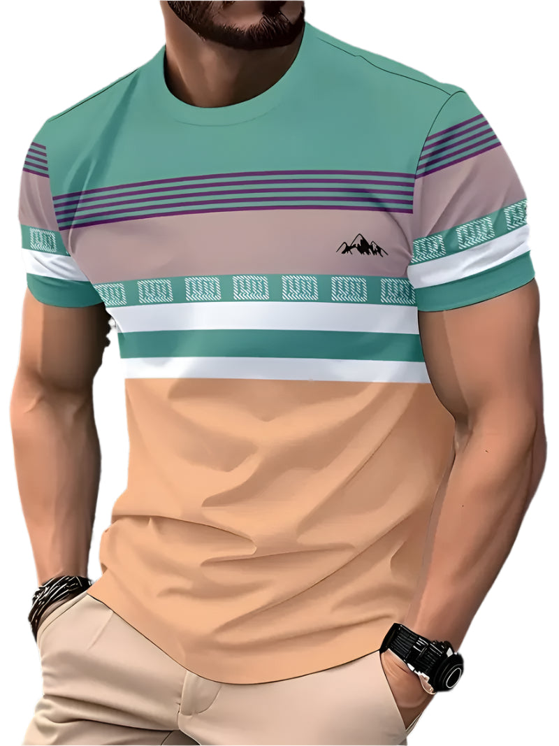 Herre Classic Stripe sommer-T-skjorte