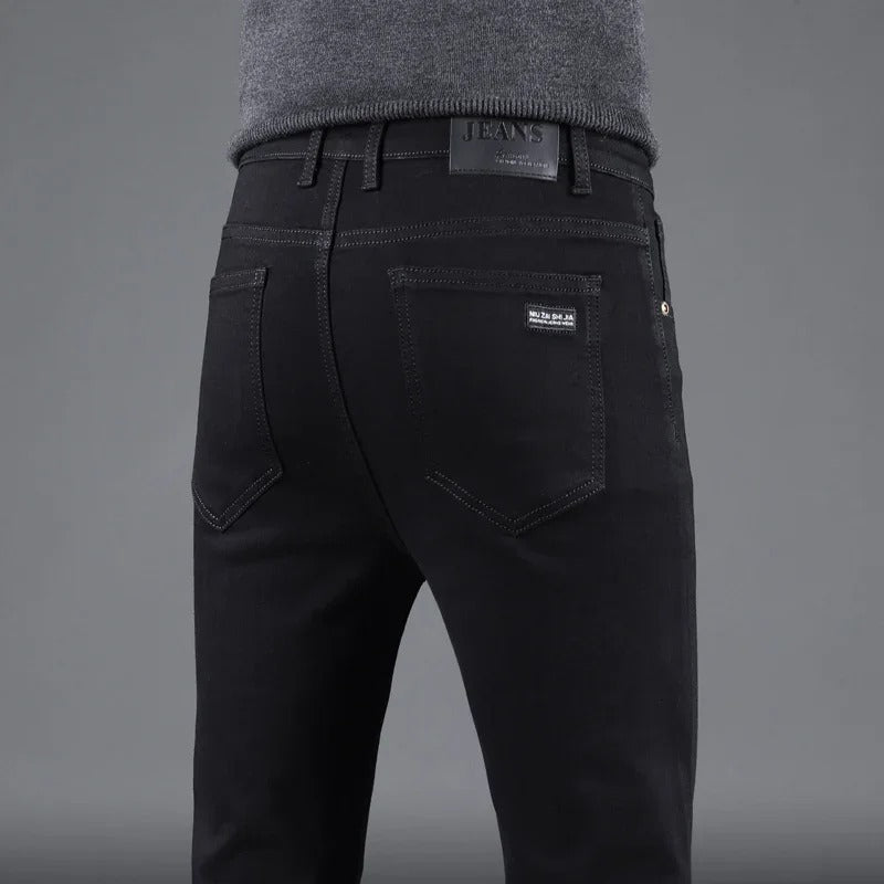 Pure Black Slim Jeans for menn