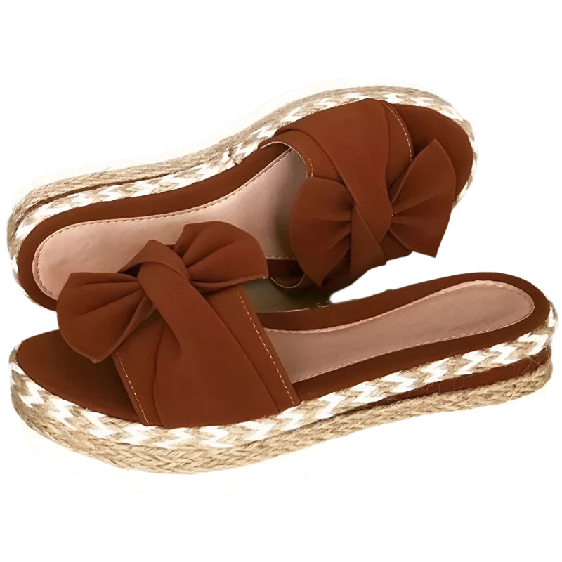 Damesandaler med kileplattformhæl