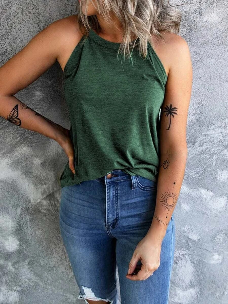 Kvinne Halternecker Tanktop
