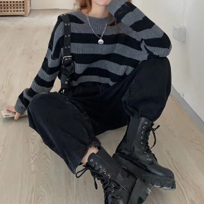 Overdimensjonert genser i vintage-modell for kvinner