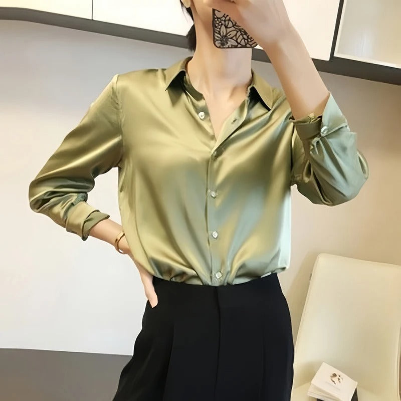 Silkebluse for kvinner