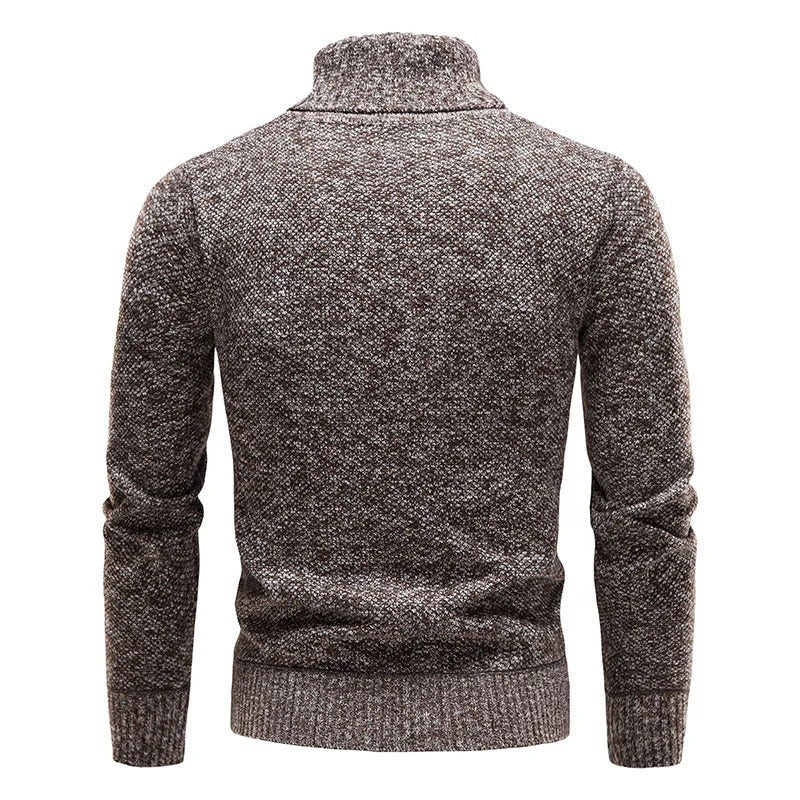 Fleece-genser med rullekrage for menn