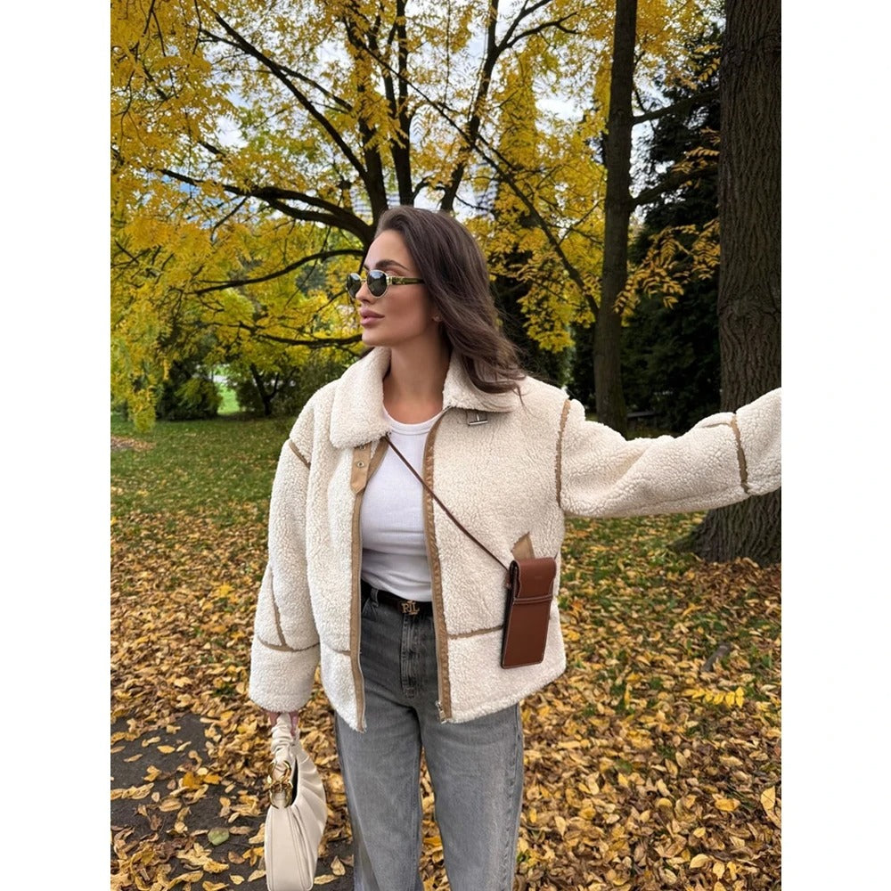 Dobbeltsidig reversjakke til dame