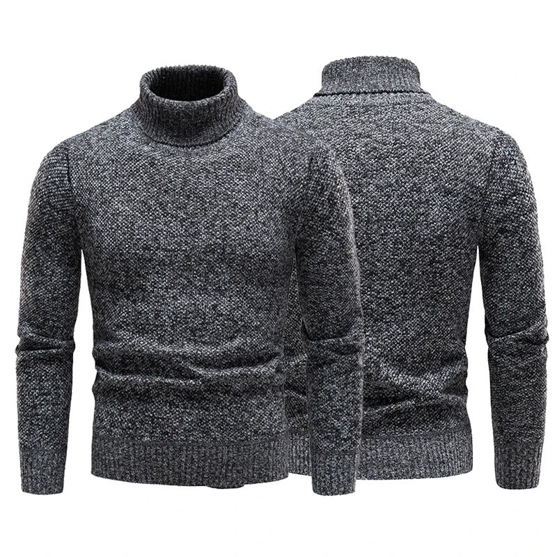 Fleece-genser med rullekrage for menn