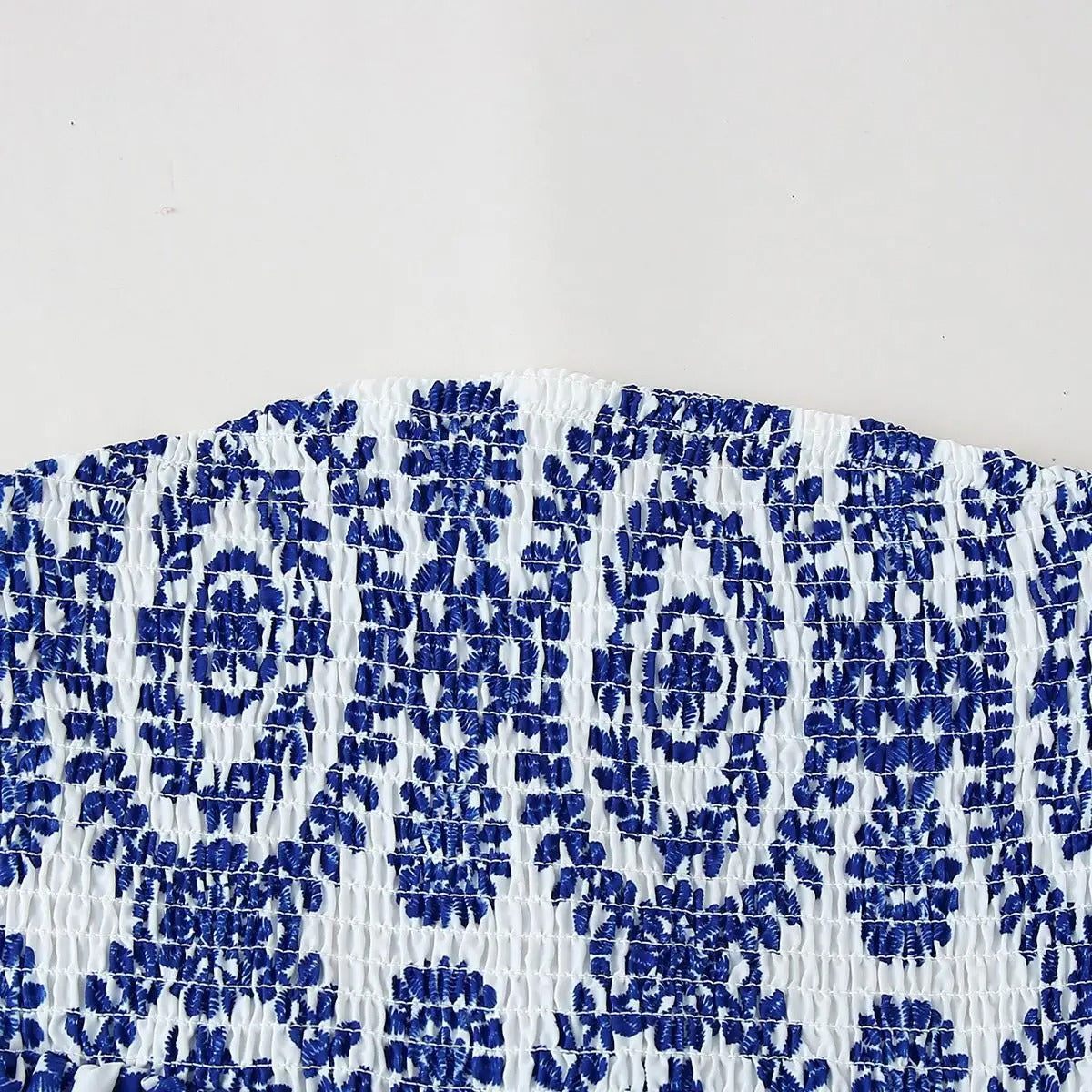 Blomstertrykk Ruffled Crop Top