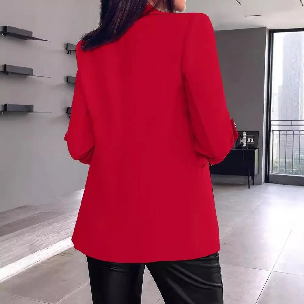 Slim cardigan blazer for kvinner