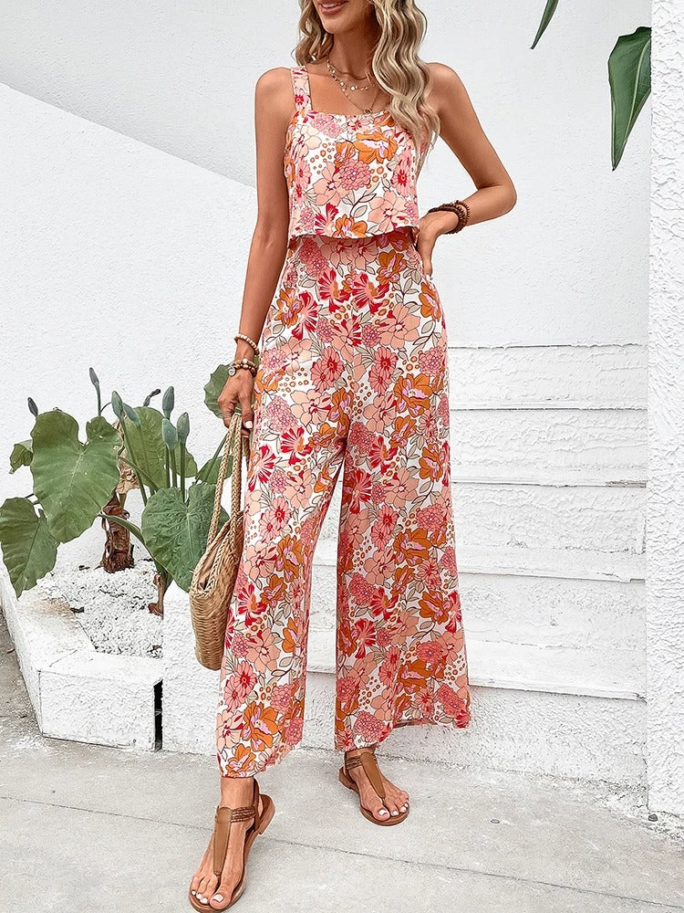 Blomstertrykk Ryggløse Rompers