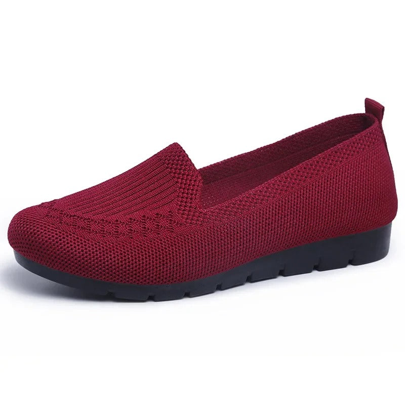 Pustende slip-on loafers for kvinner