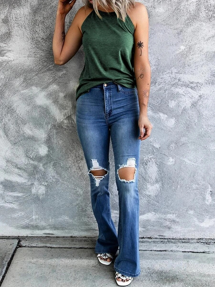 Kvinne Halternecker Tanktop