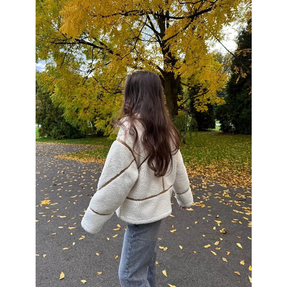 Dobbeltsidig reversjakke til dame