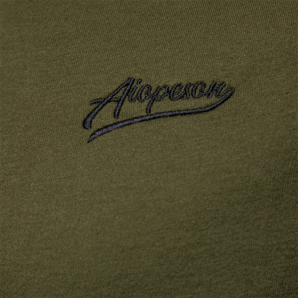 Langermet Patchwork T-skjorte for menn