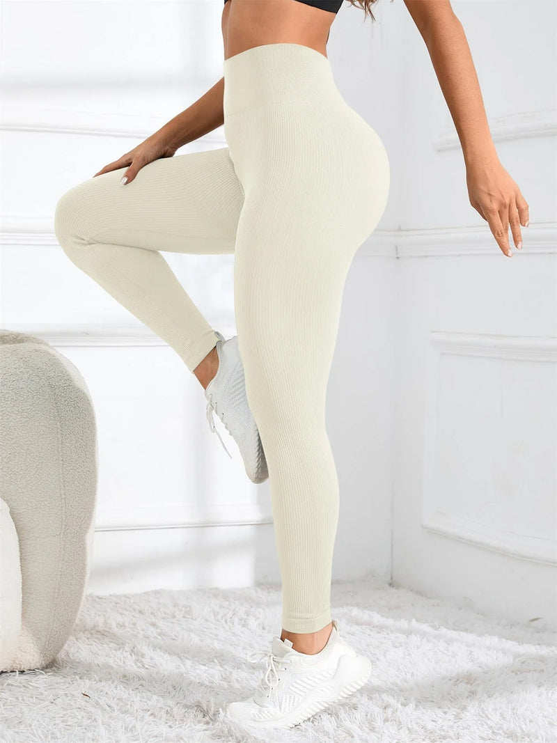 Sømløse yogaleggings med høy midje