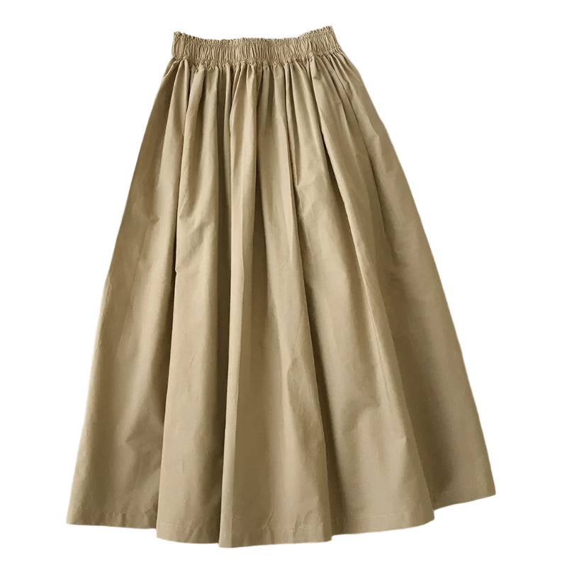 Midiskjørt med plisserte A-linjer for dame