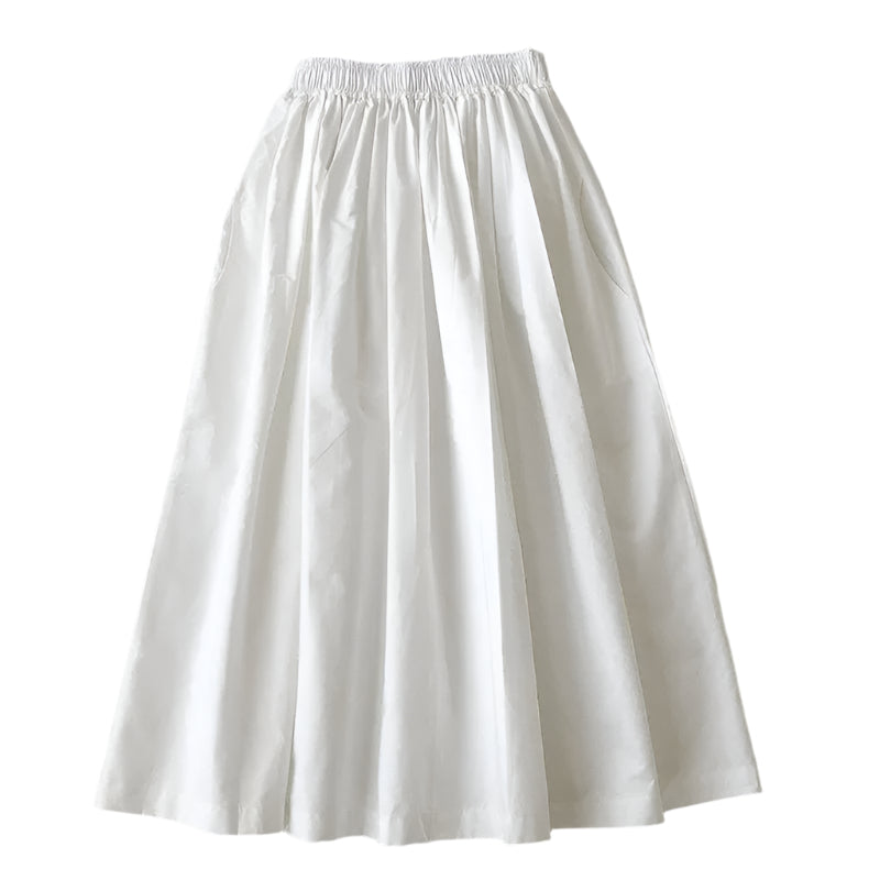 Midiskjørt med plisserte A-linjer for dame