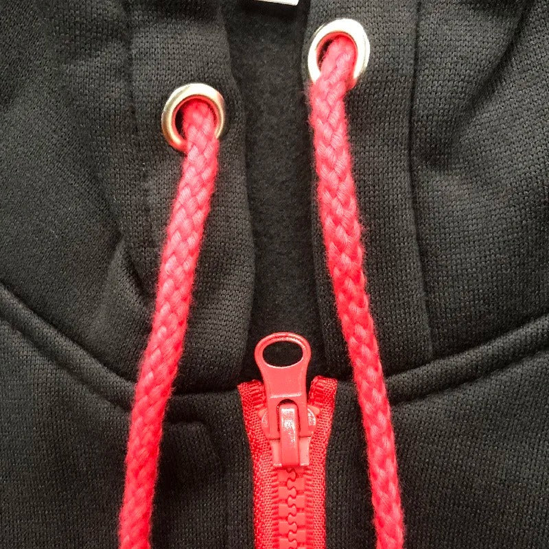 Genser med hettegenser og glidelås for menn