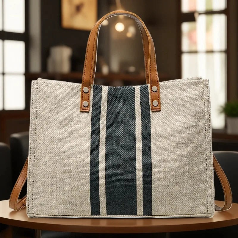 Bøtteveske i lerret for kvinner