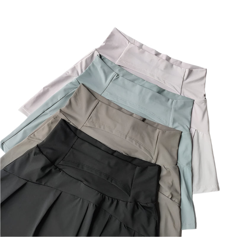 Sportsskjørtshorts med høy midje for kvinner