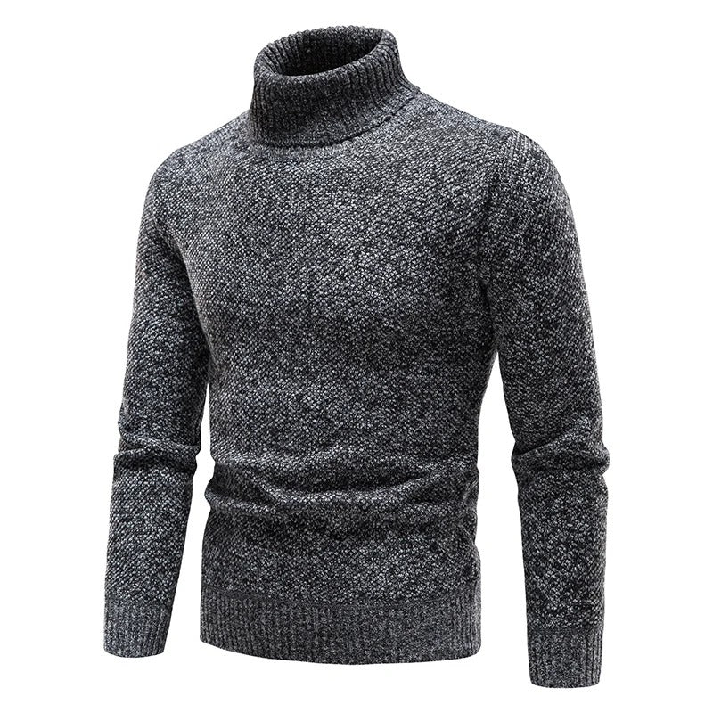 Fleece-genser med rullekrage for menn
