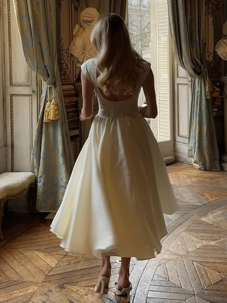 Kvinners Ruffle Ermeløs Maxi Kjole