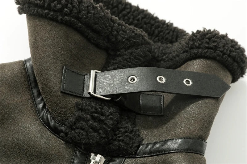 Dobbeltsidig fleecejakke for kvinner