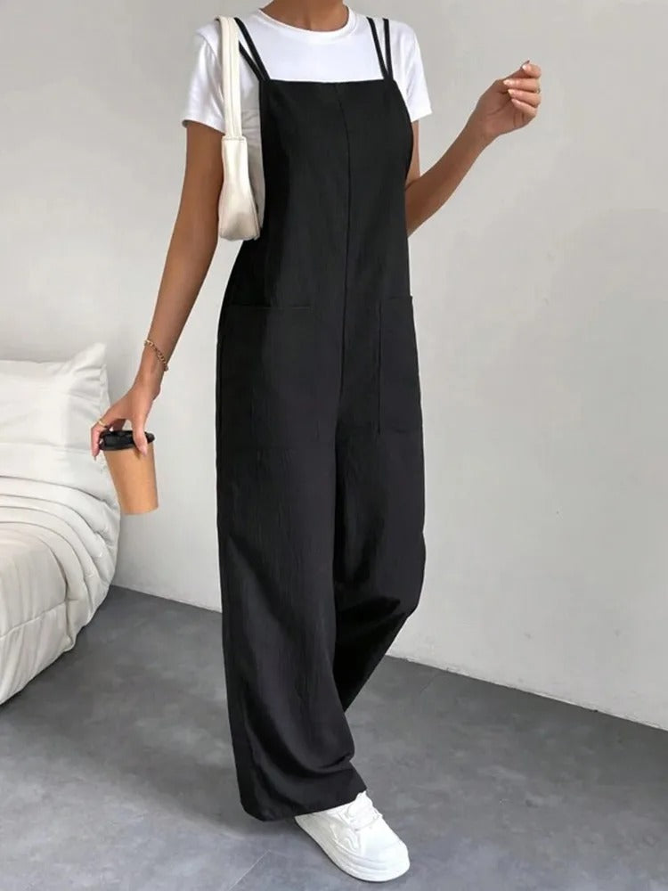 Suspender-jumpsuit for dame