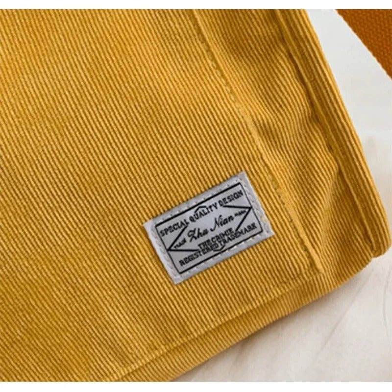 Kvartert cordfløyelveske for kvinner