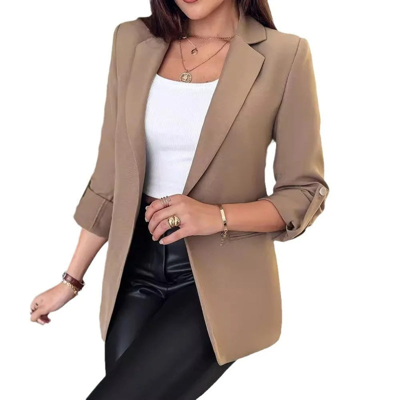 Slim cardigan blazer for kvinner