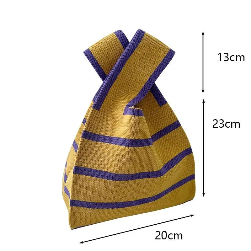 Håndlaget strikket veske for kvinner