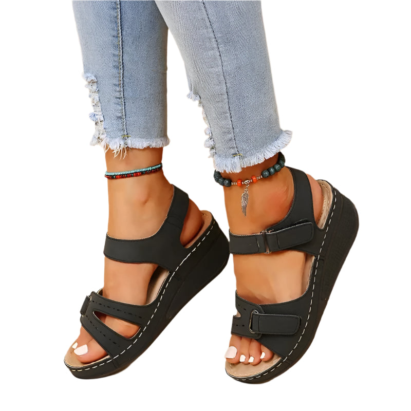 PU Chunky Platform Walking Sandaler for kvinner