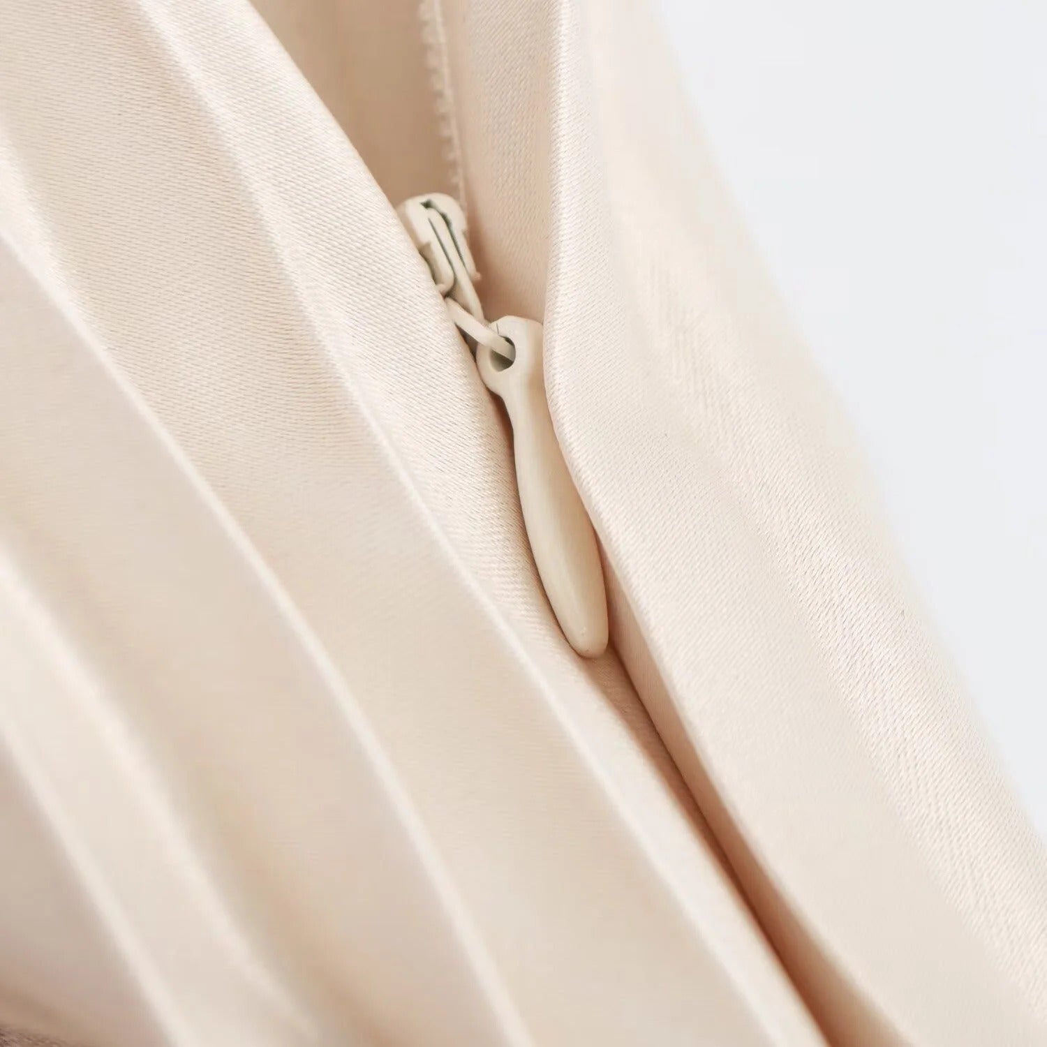 Plissert elastisk skjørt med høy midje for kvinner