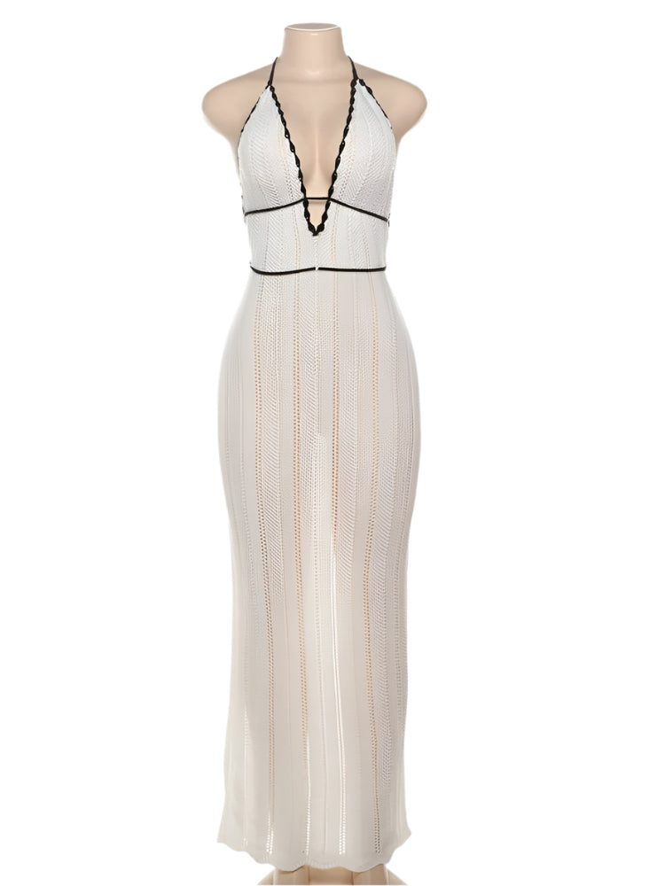 Dame-kjole med snøring uten rygg