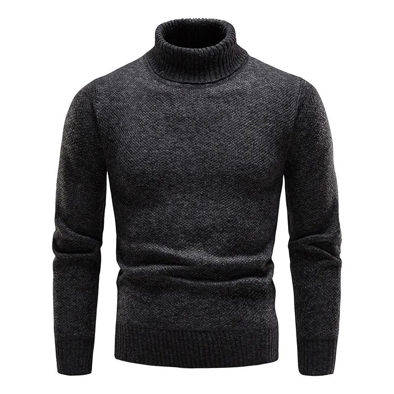 Fleece-genser med rullekrage for menn