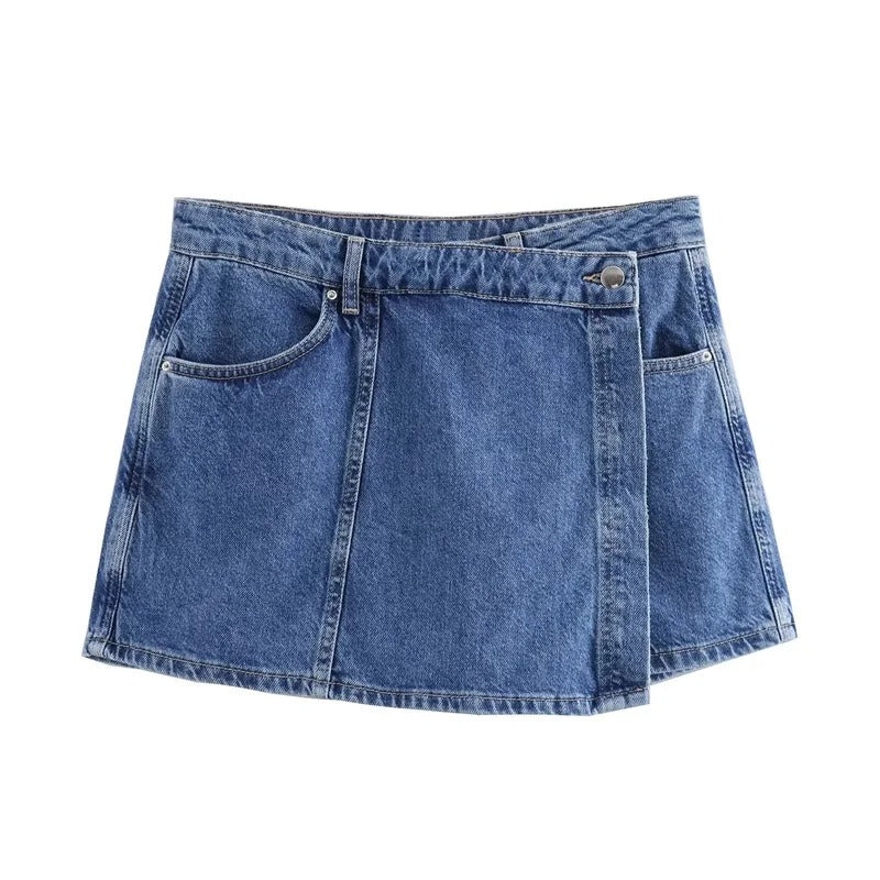 Dameskjørt og kortermet cropped skjorte