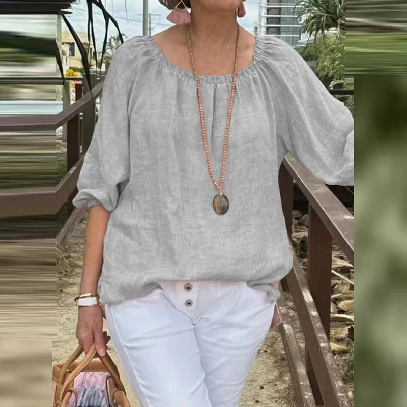 Kvinner halvermet uformelt løs bluse