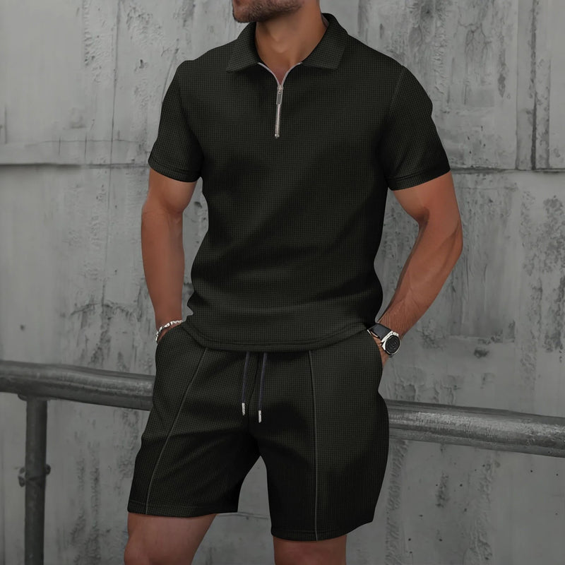 Herre Waffle Zip-Up sommersett