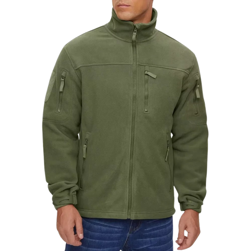 Termojakke i fleece med full glidelås for menn