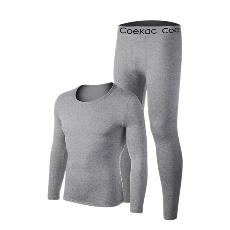 Fleecefôret termoskjorte og leggings-sett for menn