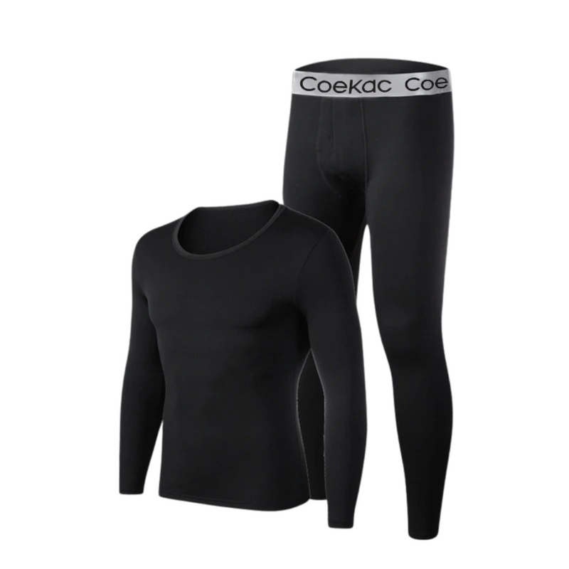 Fleecefôret termoskjorte og leggings-sett for menn