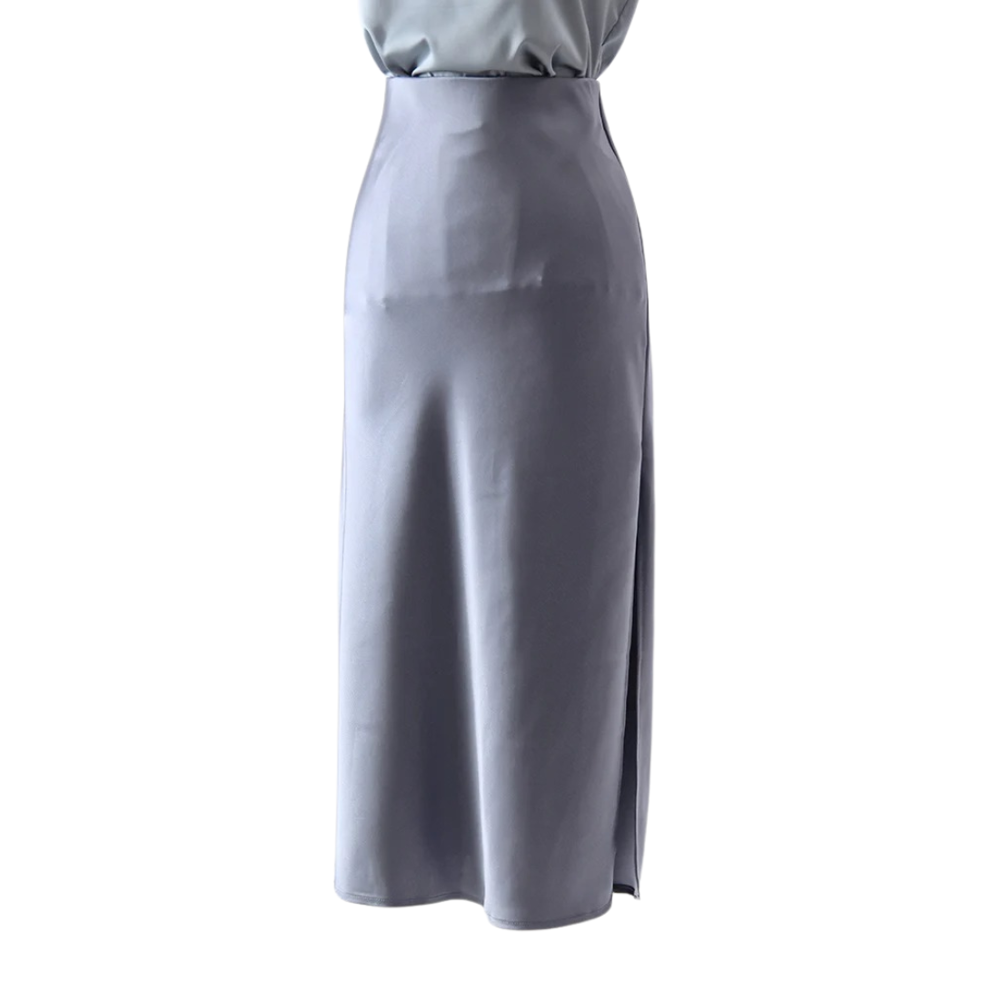 A-linje kontorsilkeskjørt for kvinner