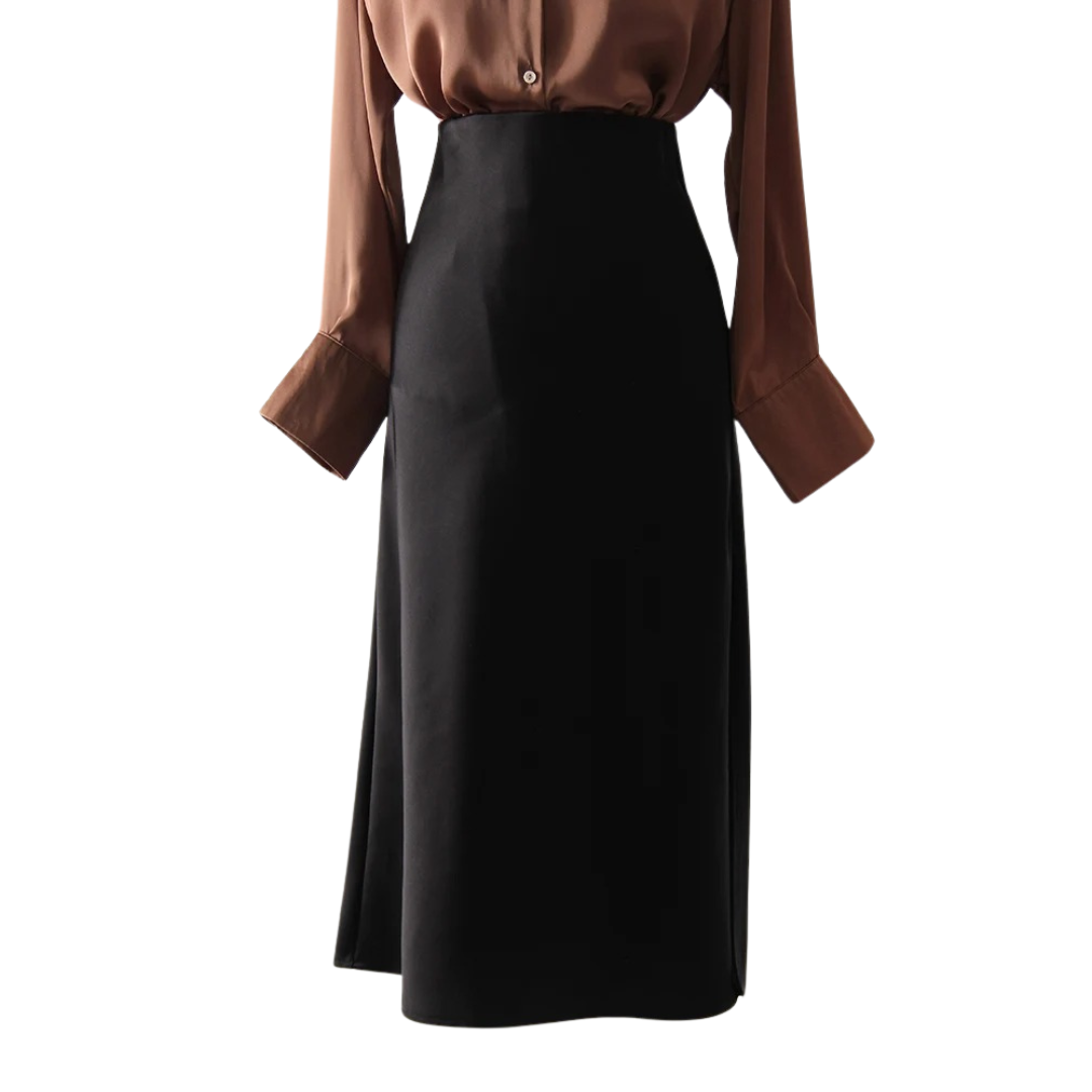 A-linje kontorsilkeskjørt for kvinner