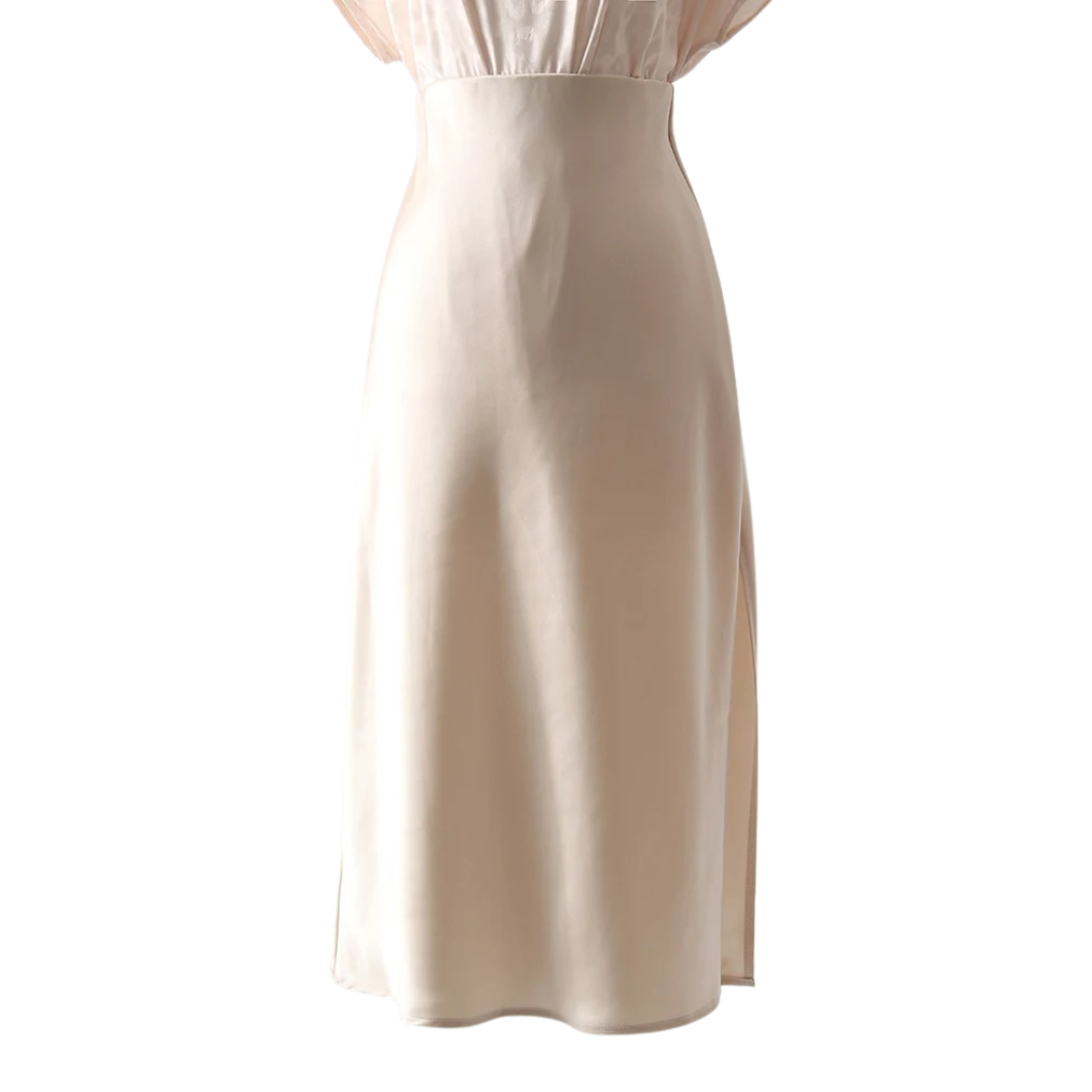 A-linje kontorsilkeskjørt for kvinner