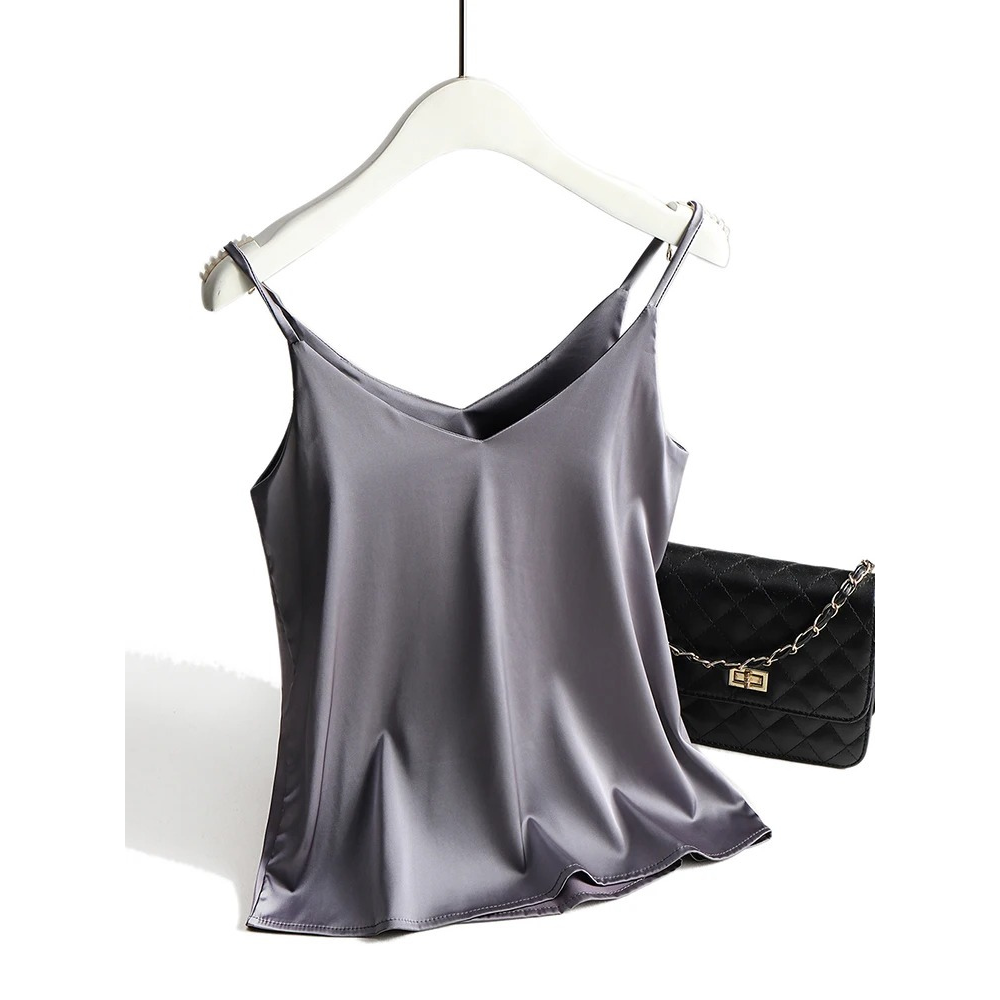 Spaghettitopp med V-hals og halter for kvinner