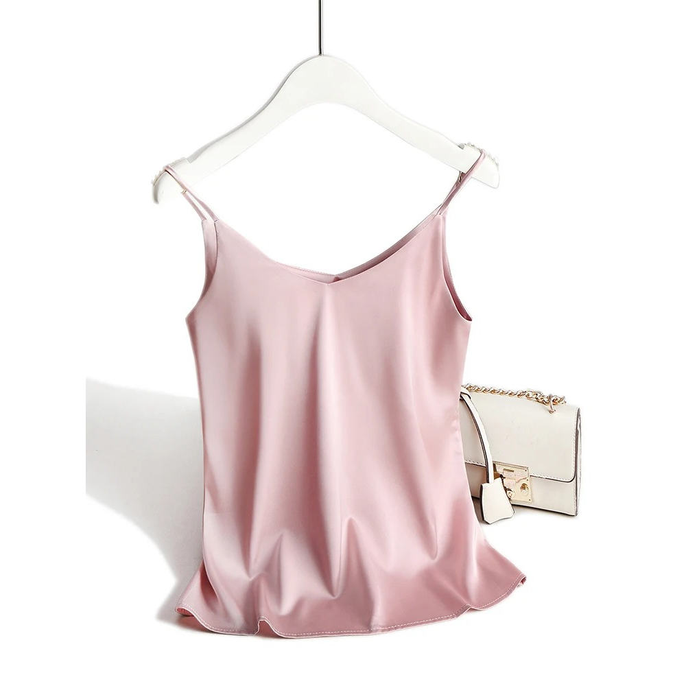 Spaghettitopp med V-hals og halter for kvinner