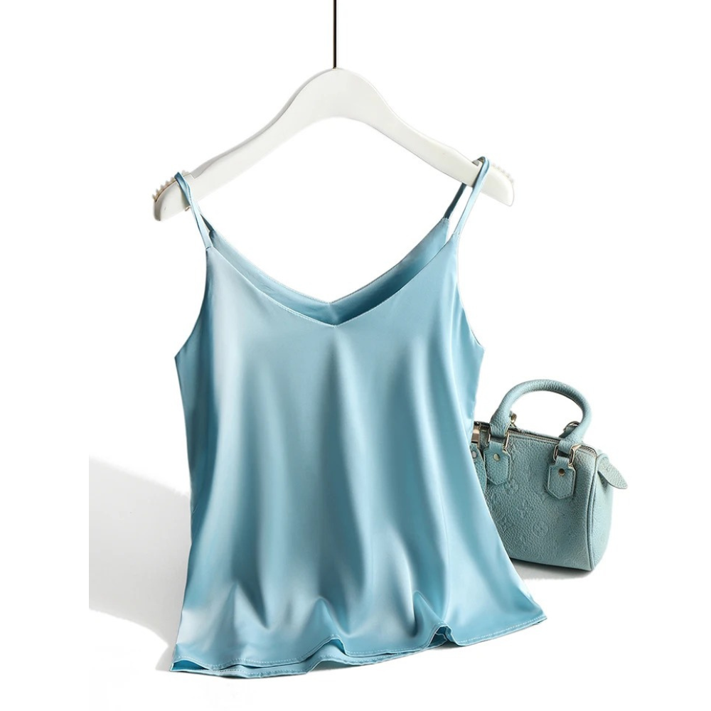 Spaghettitopp med V-hals og halter for kvinner