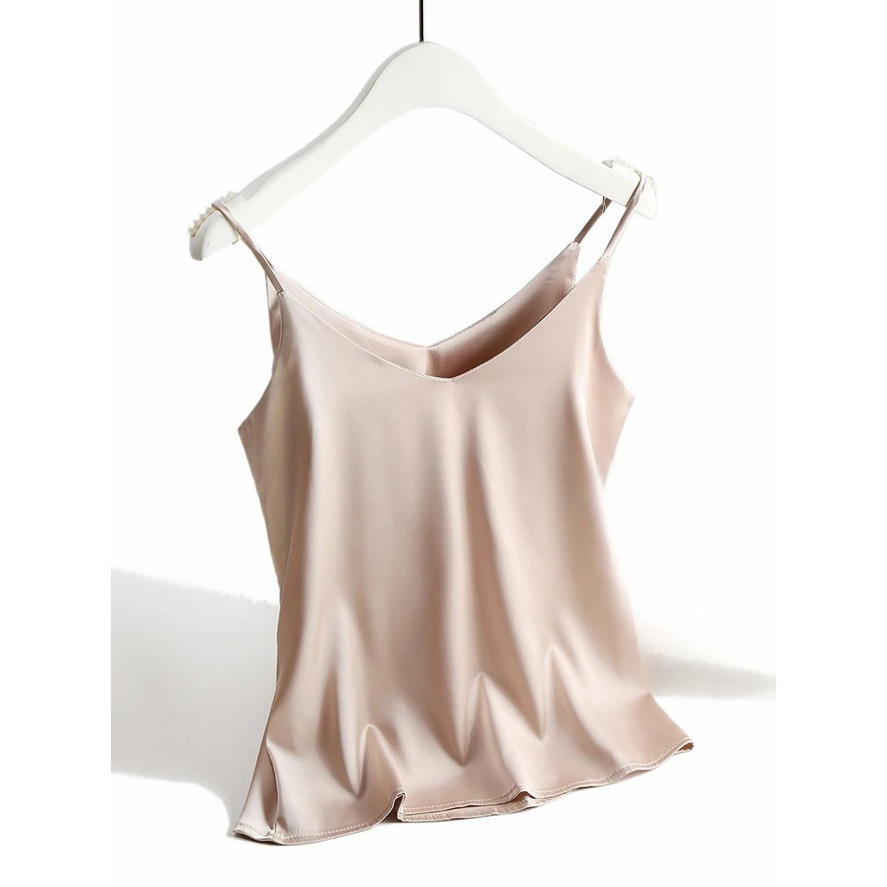 Spaghettitopp med V-hals og halter for kvinner