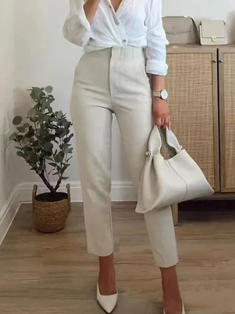 Blyantbukser med høy midje for kvinner