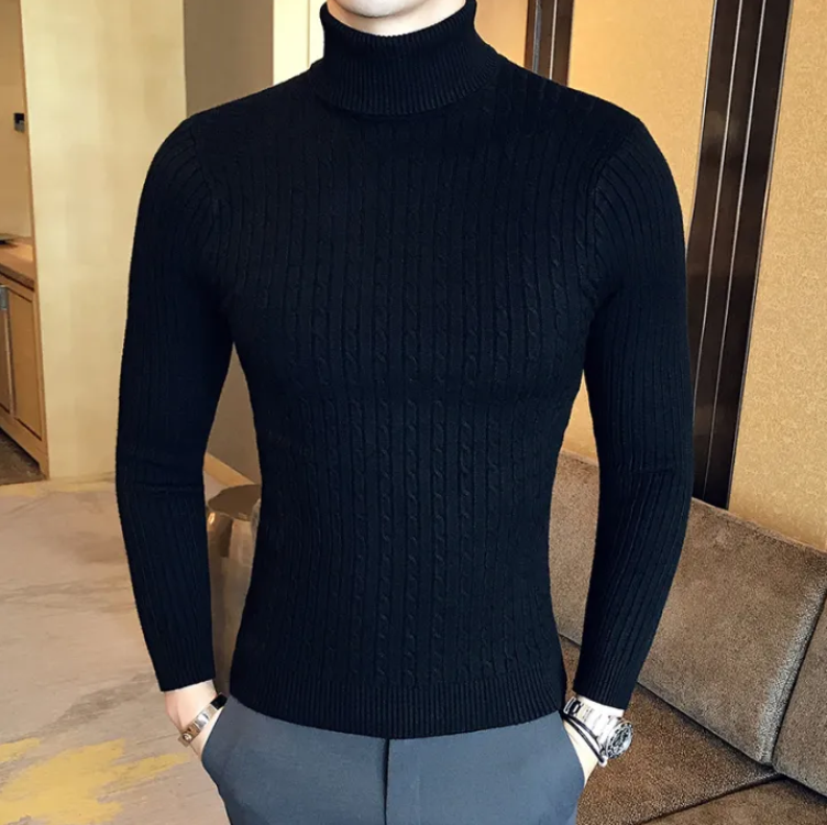 Slim rullehalsgenser for menn